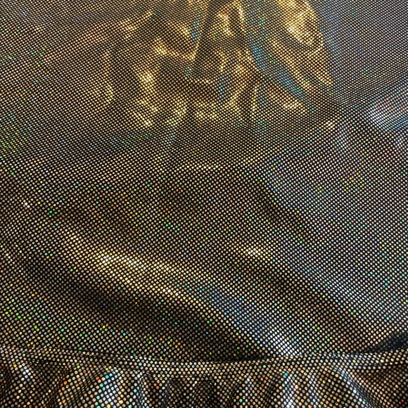 American Apparel Gold Shimmer Pencil Skirt - Picture 7 of 9